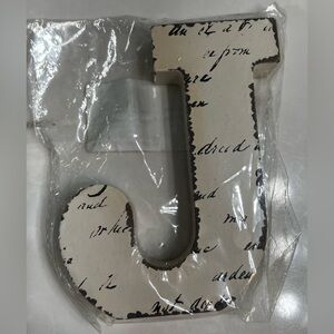 White Letter "J”- Free Standing Block - French Design -
Decoration - NEW